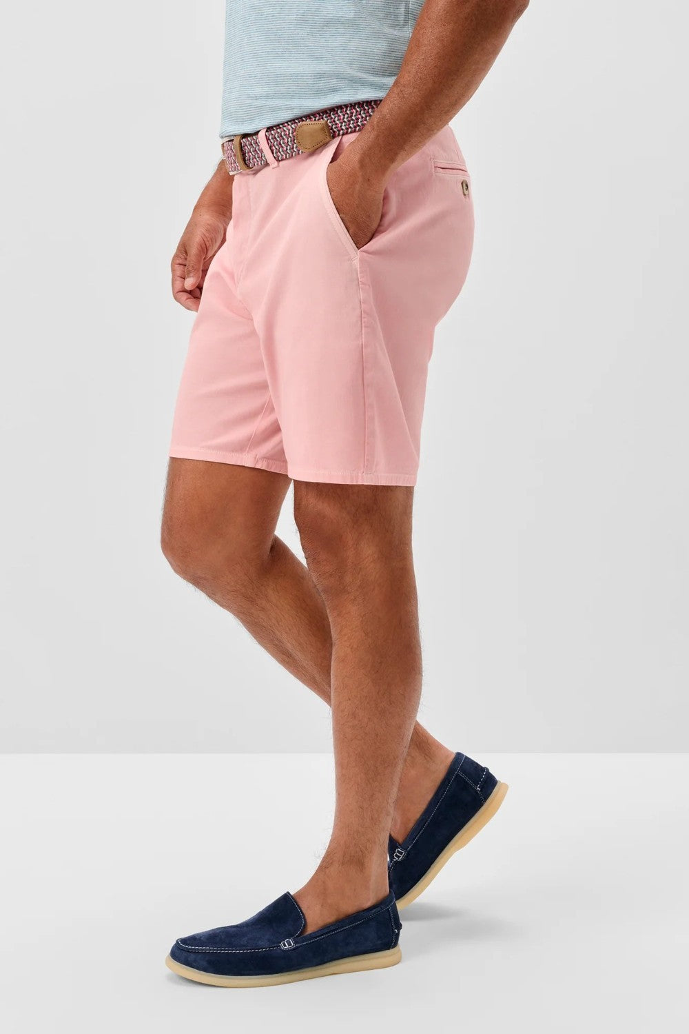 Designed like a classic Bermuda-style short with lightweight fabric and a touch of stretch, these shorts go the extra mile with a garment-dye process that gives them the perfect lived-in look