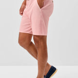 Designed like a classic Bermuda-style short with lightweight fabric and a touch of stretch, these shorts go the extra mile with a garment-dye process that gives them the perfect lived-in look