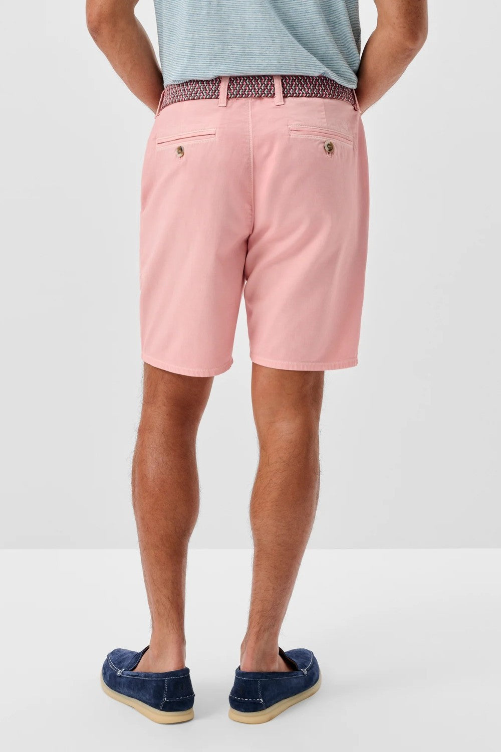 Designed like a classic Bermuda-style short with lightweight fabric and a touch of stretch, these shorts go the extra mile with a garment-dye process that gives them the perfect lived-in look