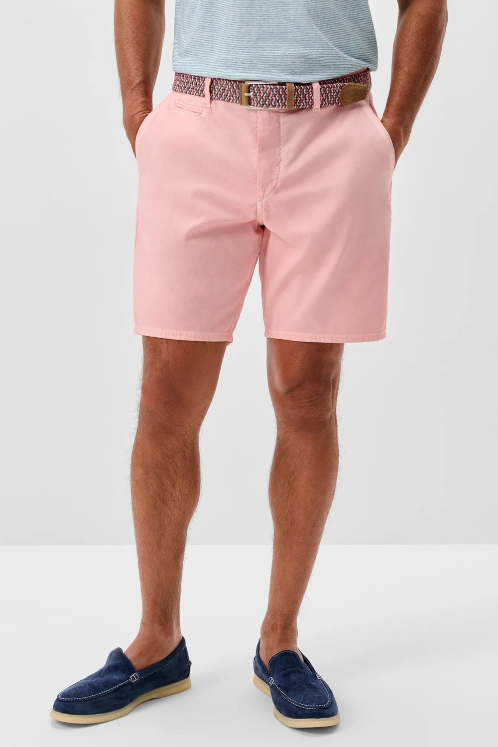Designed like a classic Bermuda-style short with lightweight fabric and a touch of stretch, these shorts go the extra mile with a garment-dye process that gives them the perfect lived-in look