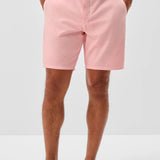 Designed like a classic Bermuda-style short with lightweight fabric and a touch of stretch, these shorts go the extra mile with a garment-dye process that gives them the perfect lived-in look