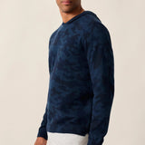 Knit with a breathable blend of cotton, nylon and silk, this camo hoodie balances functionality, comfort and style points perfectly for your cool weather rotation. And not for nothing, can work on the golf course