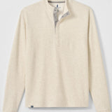 Beige fleece pullover on a light gray background