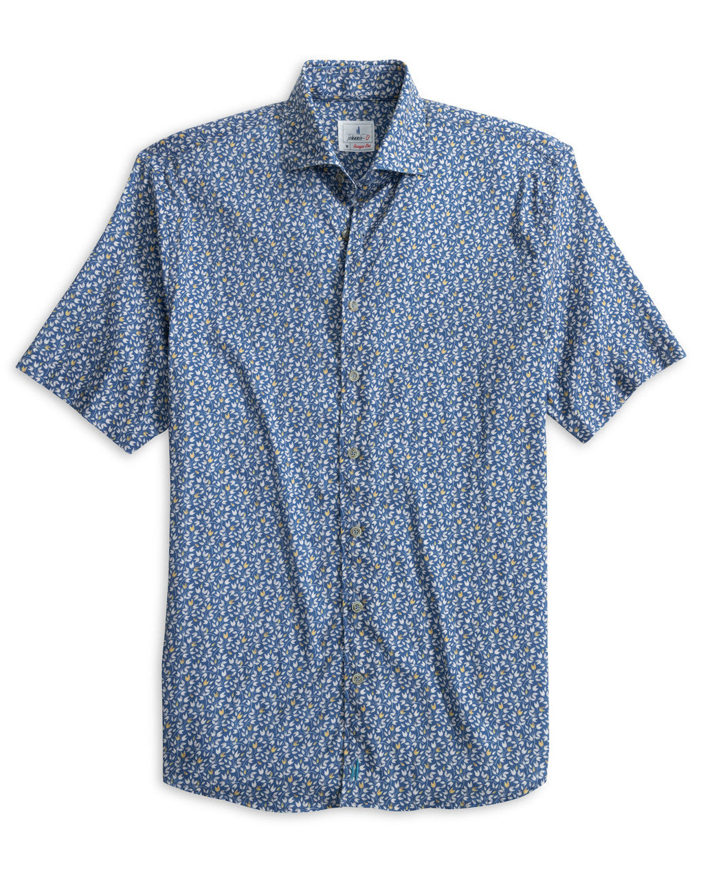 Designed to sit untucked, this shirt is cut like a button-up but with the fabric of a polo so you can take some of that performance comfort and blend it with some jeans or board shorts. Drawn in-house, this clever flamingo print stands out...on one leg.