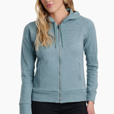 The LOLA™ Full Zip Women's Hoody is ideal for cool summer days and nights. This soft, breathable double-knit delivers the ideal amount of warmth without overheating. Flattering princess seams and unique style accents enhance your fit and elevate your look.