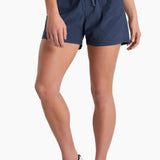 Featuring our durable performance blend fabric with the ideal stretch, the TREKR Pull-On Short 4" is ready for summer fun. The pull-on waistband and external drawcord let you customize your fit for versatile everyday comfort and wear. Quick-drying, moisture-wicking, and maximum UV protection.