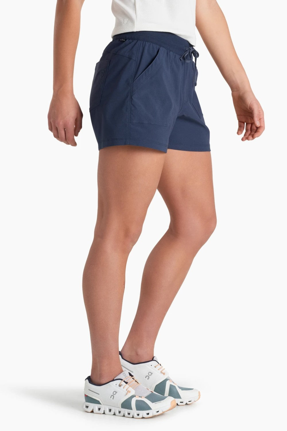 Featuring our durable performance blend fabric with the ideal stretch, the TREKR Pull-On Short 4" is ready for summer fun. The pull-on waistband and external drawcord let you customize your fit for versatile everyday comfort and wear. Quick-drying, moisture-wicking, and maximum UV protection.