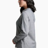 Featuring our double-brushed, ultra-soft flannel and a relaxed, feminine fit, the WHISPER delivers everyday comfort and warmth to any occasion. A dropped shirttail hemline and an oversized chest pocket provide an effortless, casual look that adapts to work or play, indoors or out.