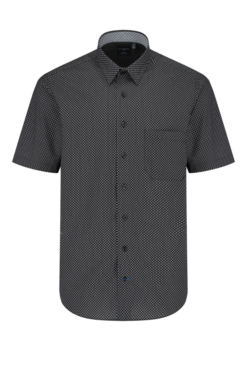 This Leo Chevalier Men's Short Sleeve is crafted from 100% cotton which provides excellent breathability and is non-iron for easy maintenance. The hidden button down collar and tall fit provide a tailored look for any occasion.