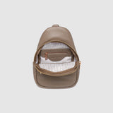 Beige bag on a light gray background