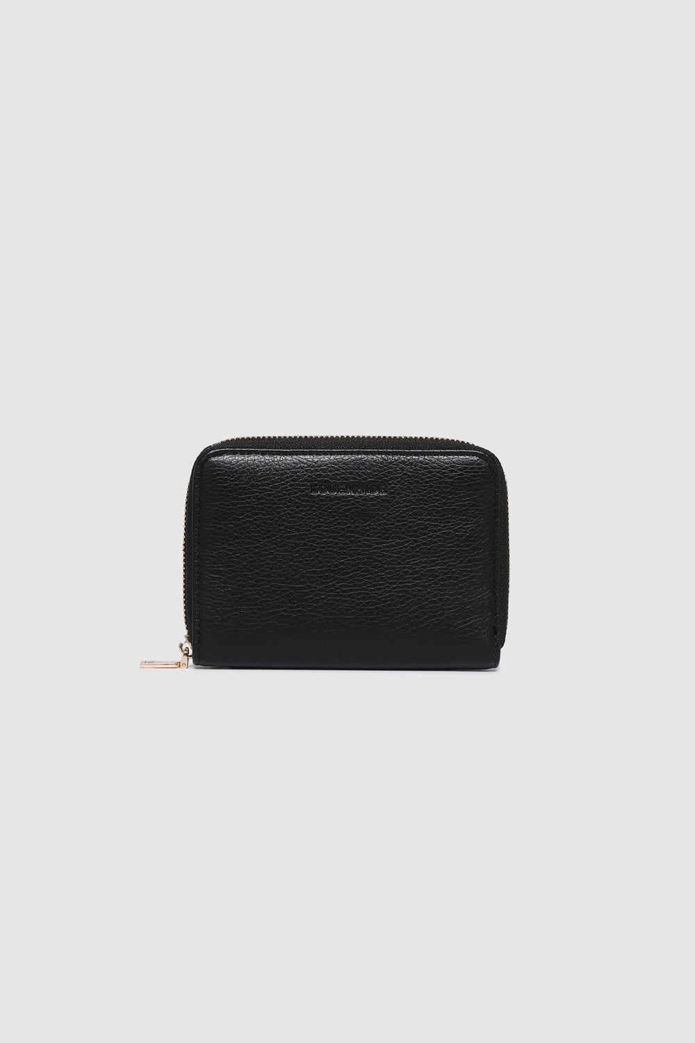 Black wallet on a white background