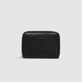 Black wallet on a white background