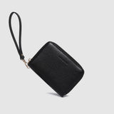 Black wallet with a strap on a white background, featuring the brand 'Louenhide'.