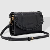 The Louenhide Harlow Crossbody Bag is a timeless, year-round wardrobe staple featuring a subtle woven vegan leather trim. Whether you are heading to brunch or afternoon drinks, the detachable and adjustable crossbody strap allows you to seamlessly transition the Harlow from crossbody to clutch. With the two thoughtfully designed compartments and large zip pocket, organize your daily essentials with ease. Designed with an envelope silhouette to pair seamlessly with your wardrobe.