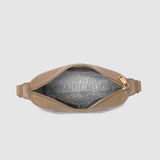 Brown bag on a light gray background