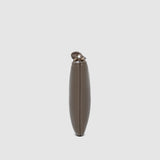 Brown zippered pouch on a white background