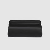 Black bag on a light gray background