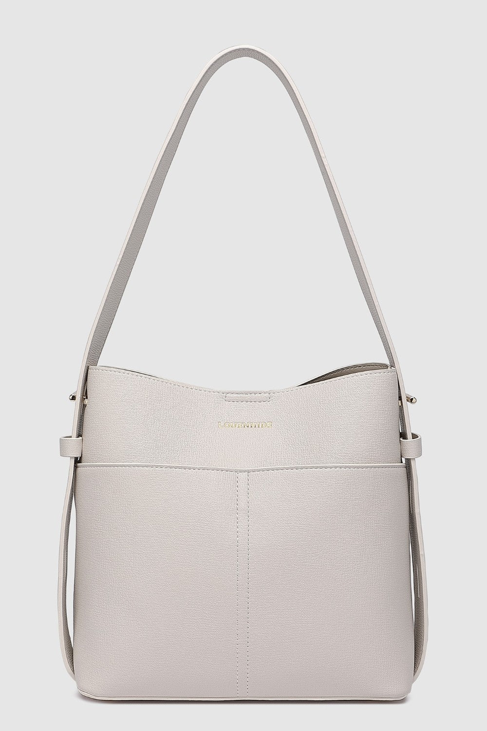 Light shoulder bag on a light gray background
