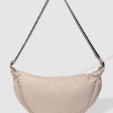 Beige handbag on a white background