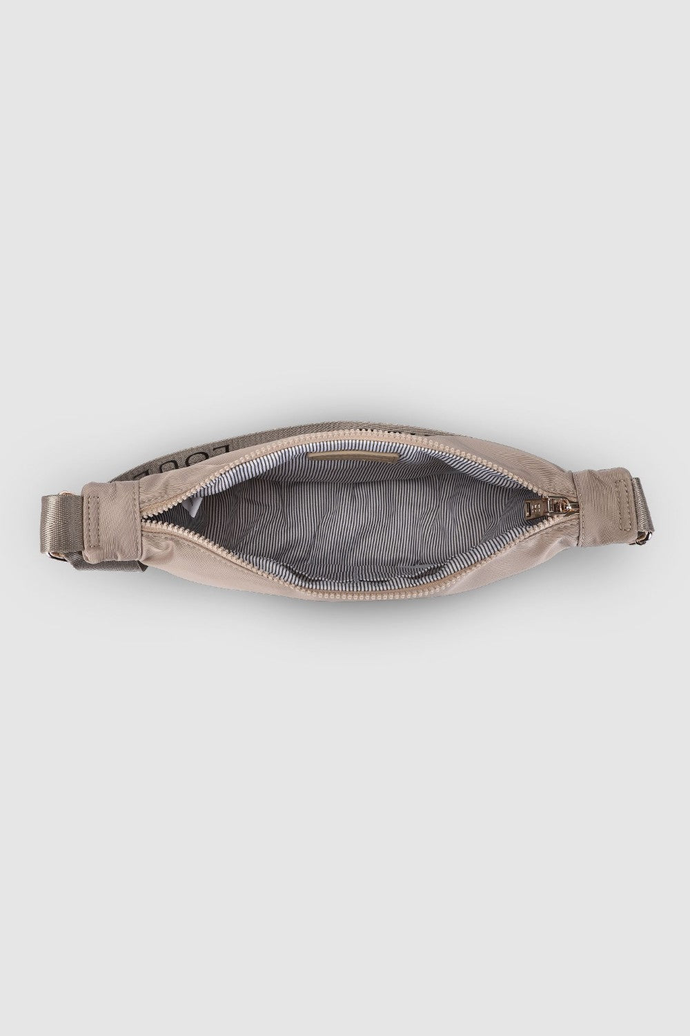 Beige bag on a light gray background