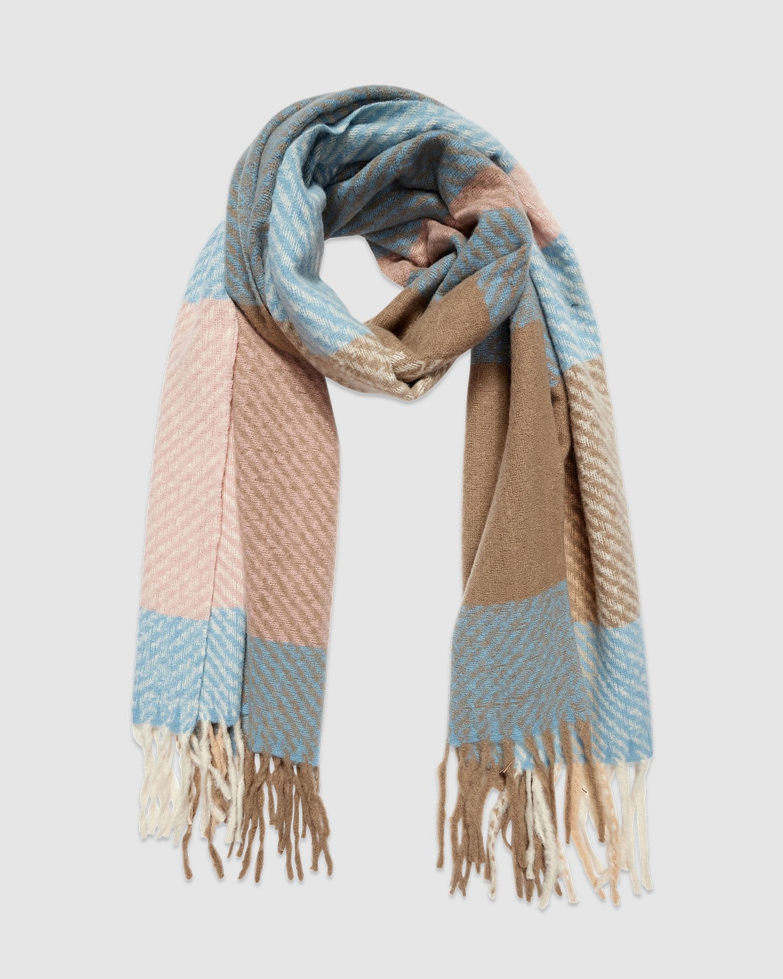 The Louenhide Cambridge Teal Scarf effortlessly combines style and warmth to elevate your winter wardrobe. With its generous size and cool-toned colors, this soft colour block scarf offers endless styling possibilities. Effortlessly drape it over your shoulders for a classic look or loop it for a snug feel. The Cambridge Teal is the perfect cozy winter accessory.