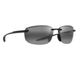 Black sunglasses with a Maui Jim logo on a white background