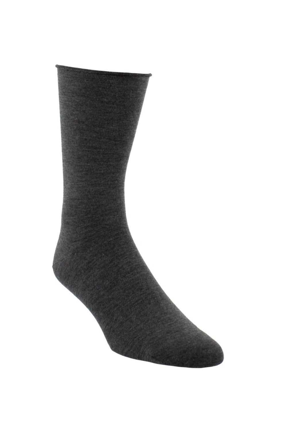 Dark gray sock on a white background