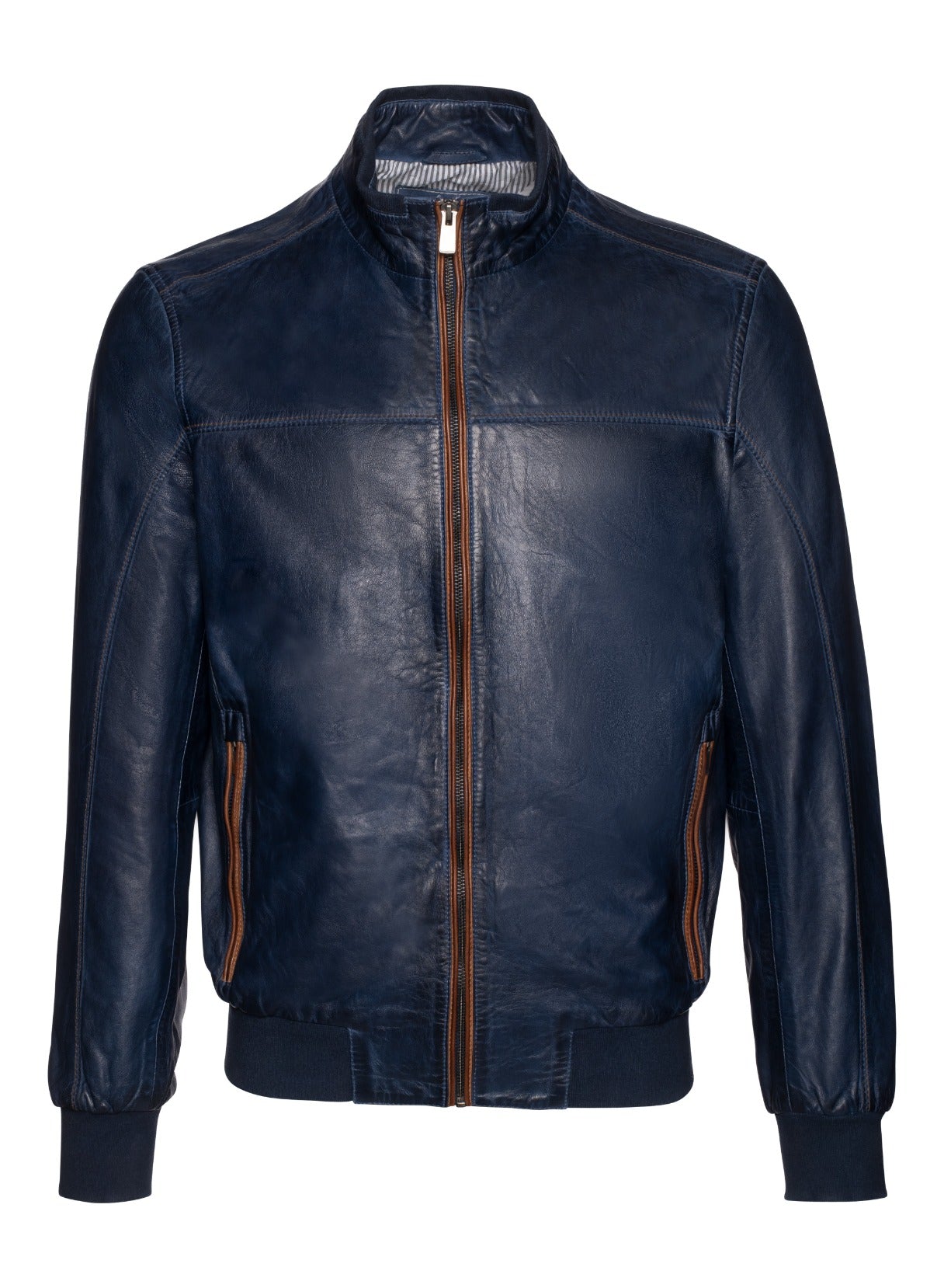 The Rene Leather Jacket is a timeless piece that every man needs in their wardrobe. Its classic design and lightweight construction make it perfect for any occasion. With its supple hand feel, this jacket exudes sophistication and style, making it a wardrobe essential for any modern man.