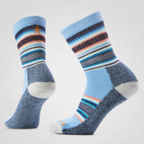Pair of striped socks on a light gray background