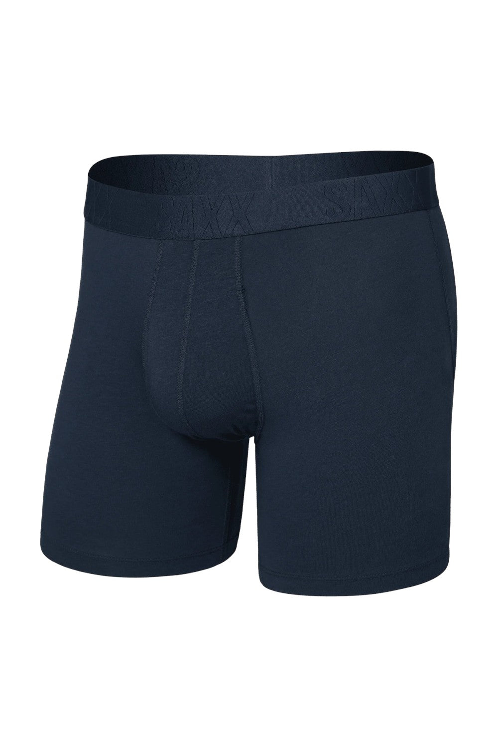 Black boxer briefs on a white background