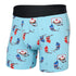 Light blue boxer briefs with hockey-themed design on a white background