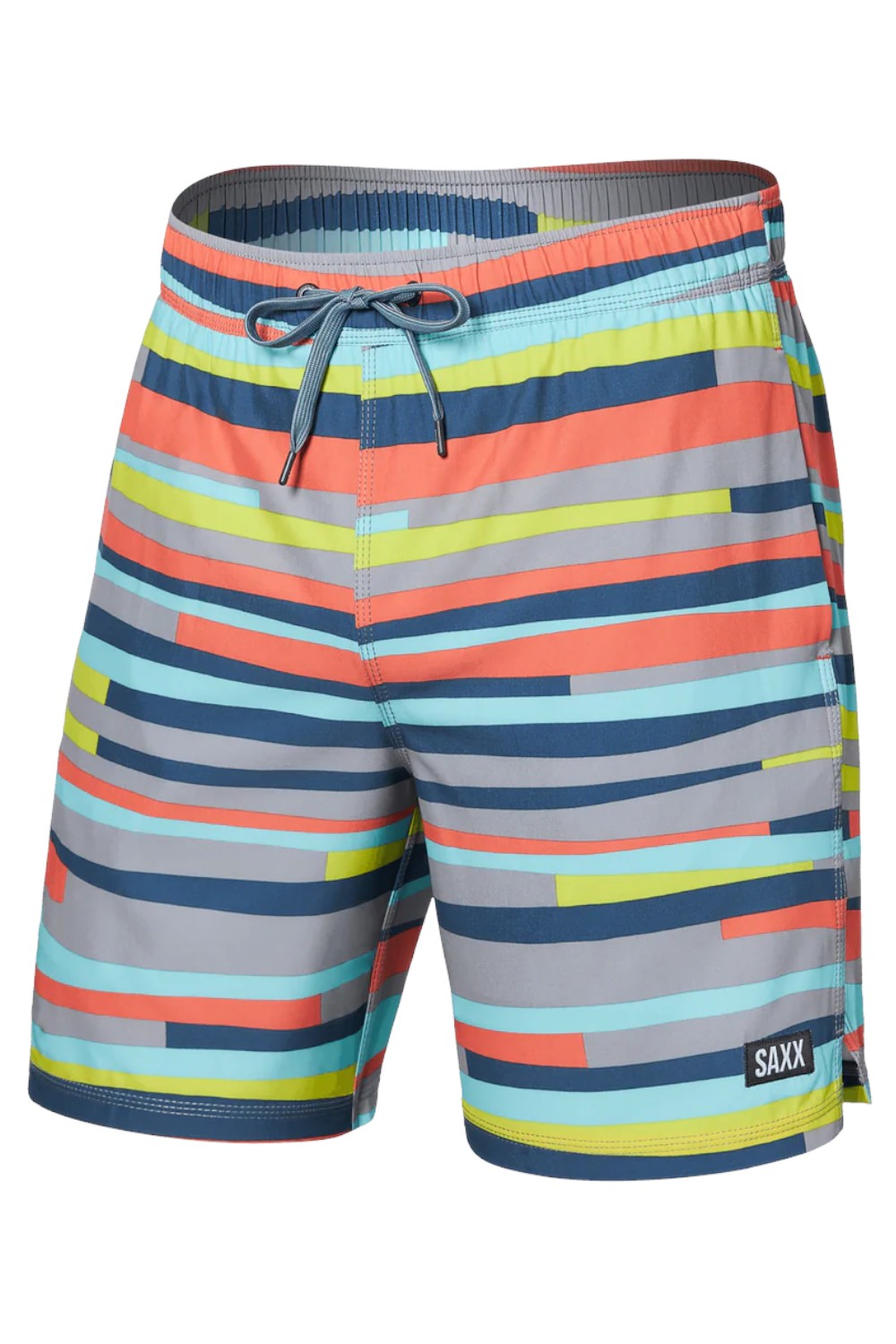 HOW IT FITS = These 2N1 swim shorts combine a Slim Fit liner over a fixed-waist shell. The integrated liner is form-fitting through the butt and thighs. MADE FOR = Beach bash and beyond. Featuring an ultra-light mesh liner and the BallPark Pouch™, Oh Buoy is primed for your next pool party. 