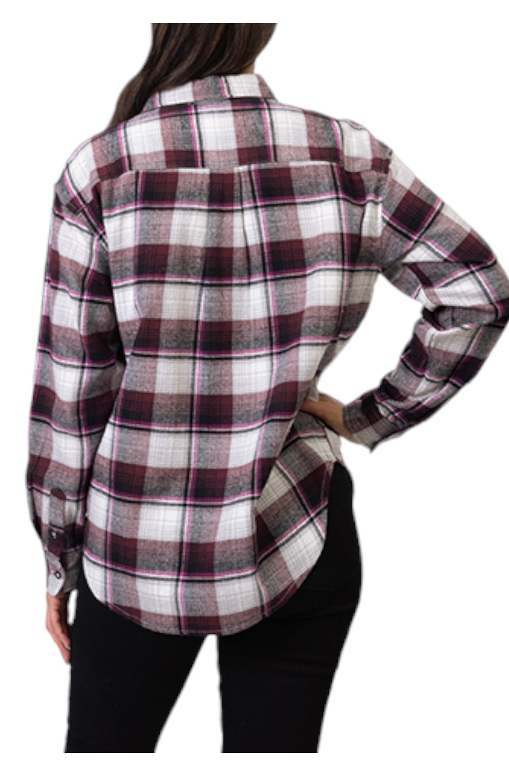 Introducing the Silver Jeans Co. Flannel Shirt - crafted with 100% cotton for a comfortable feel. Perfect for casual occasions, this shirt features a classic plaid pattern and a long sleeve design with roll tab for versatility and style. Elevate your wardrobe with this must-have piece.