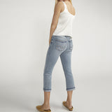 Suki is the best-selling Silver Jeans Co.™ curvy fit for good reason. Designed to enhance curves, this pair creates a flattering silhouette with ease in the hip and thigh to hug every angle. The classic mid rise is comfortable, and the contoured waistband ensures a zero-gap fit.