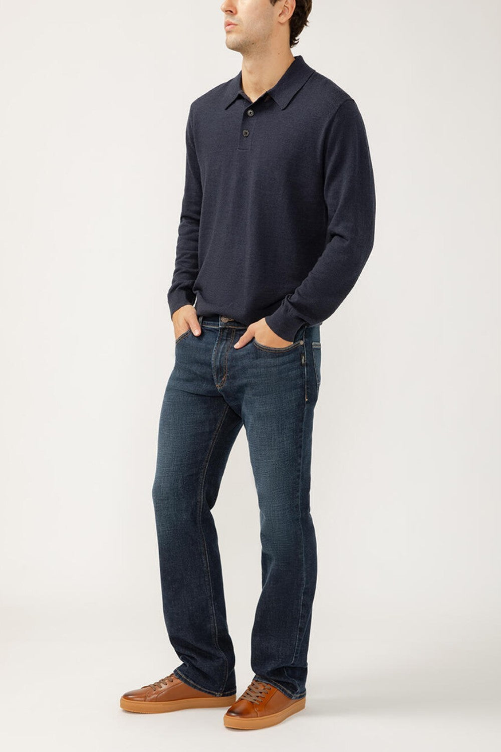 Jace offers a modern take on the classic cowboy jean. Now crafted with soft, durable Luxe Heritage denim, these jeans sit just below the waist and feature a slim fit through the hip and thigh. The bootcut leg opening balances the slim silhouette and easily fits over any footwear.