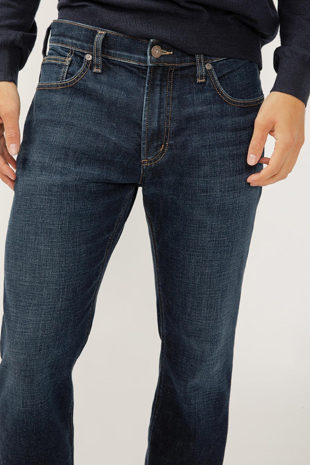 Jace offers a modern take on the classic cowboy jean. Now crafted with soft, durable Luxe Heritage denim, these jeans sit just below the waist and feature a slim fit through the hip and thigh. The bootcut leg opening balances the slim silhouette and easily fits over any footwear.