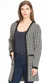Stay stylishly warm this season with the Spense Houndstooth Cardigan. 