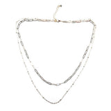 Two-layered necklace on a white background