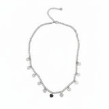 Necklace with hearts on a white background