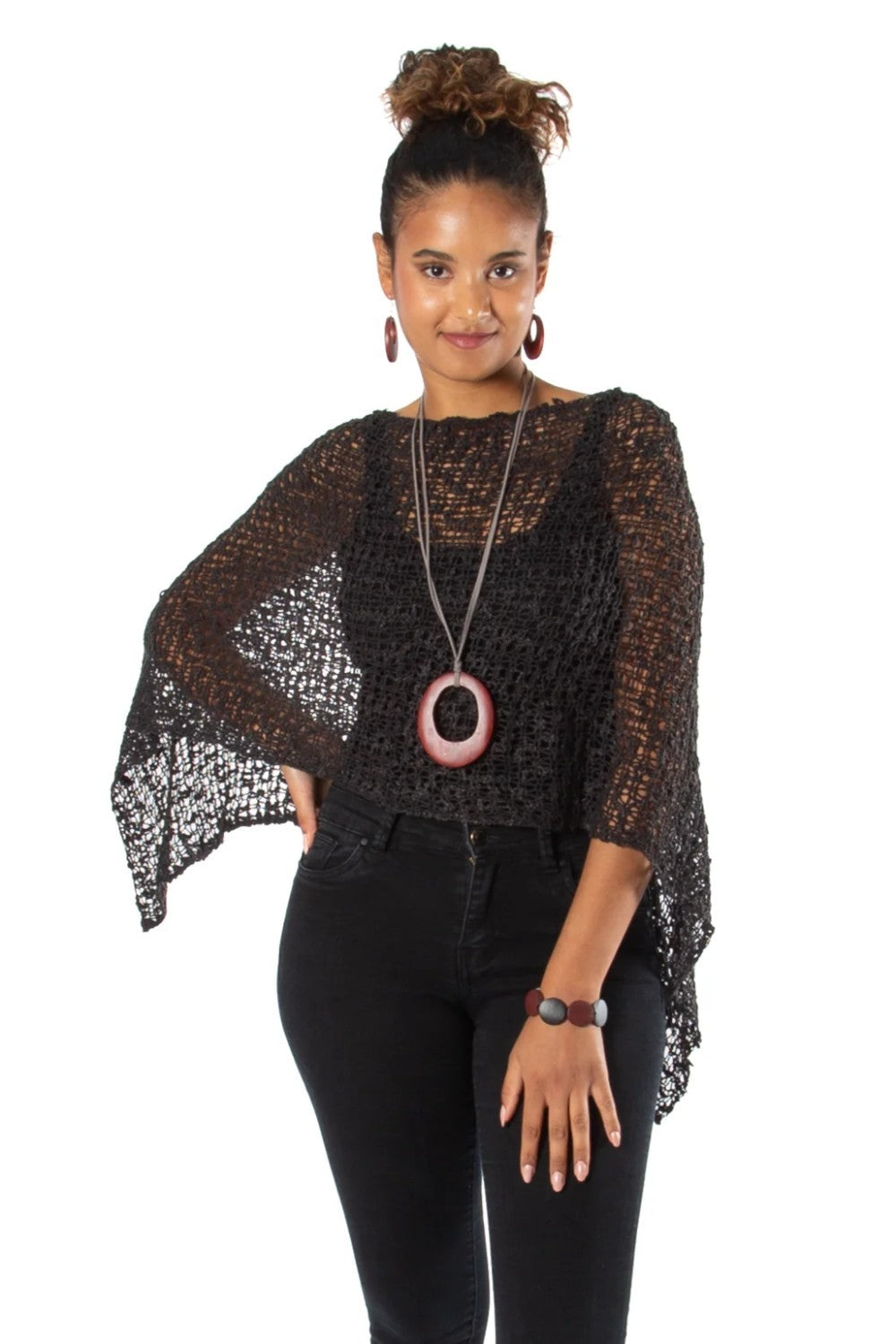 We love these popcorn knit ponchos! They are so soft and the perfect coverup for cool days or evenings.