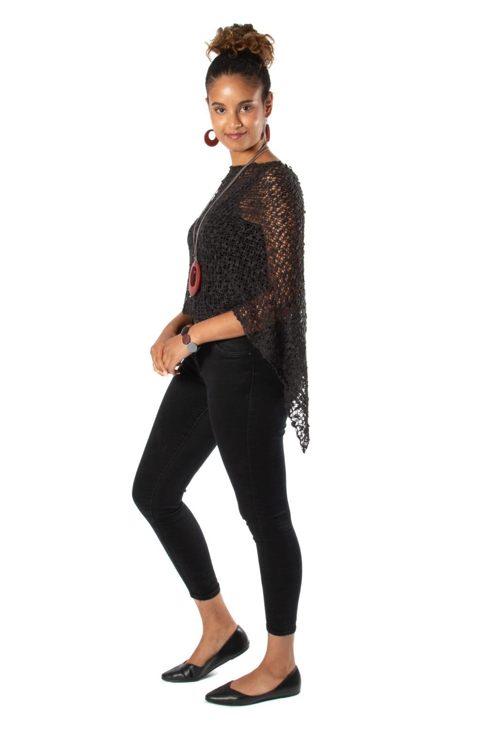 We love these popcorn knit ponchos! They are so soft and the perfect coverup for cool days or evenings.
