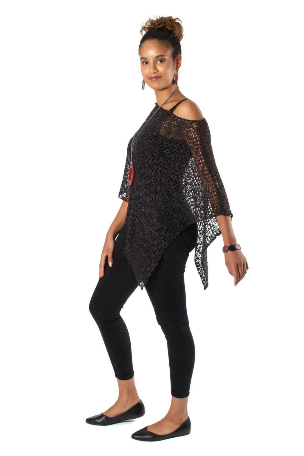 We love these popcorn knit ponchos! They are so soft and the perfect coverup for cool days or evenings.
