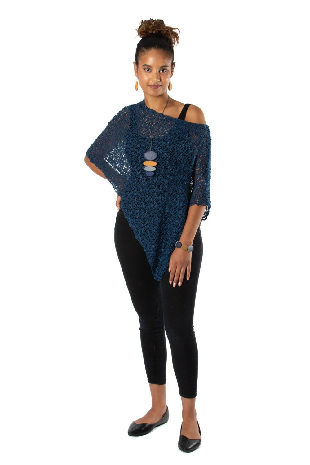 We love these popcorn knit ponchos! They are so soft and the perfect coverup for cool days or evenings.