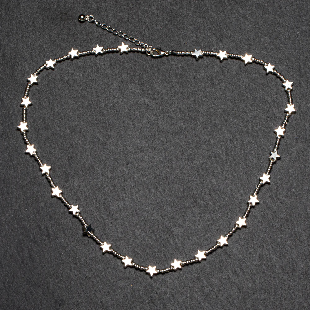 This Suzie Blue Short Star Necklace in Silver Plate is the perfect way to show off your fashionable style!