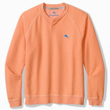 Orange sweatshirt with a logo on a white background