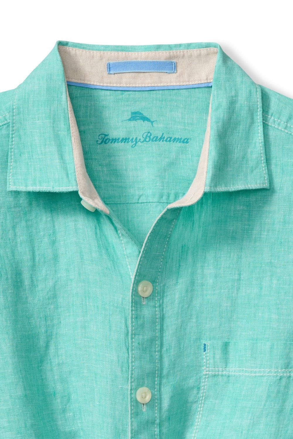 Get ready to feel the breeze in style with the Tommy Bahama Paradise Breezer! This long sleeve linen white shirt from Tommy Bahama is perfect for any occasion. Stay cool and comfortable while looking effortlessly chic. Paradise awaits!