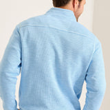 For sunset at the beach or an easy bonfire layer, look to this comfortable half-zip sweatshirt with a subtle faded wash and unique slubbed texture.