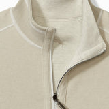 Flip the script from polished to casual without missing a beat in our versatile Flip Coast Collection. For a sophisticated look, the heathered face side of this versatile half-zip features elevated trim at the collar, cuffs, and hem, while on the reverse side, a subtle jacquard pattern with tonal stitching sets an easy, relaxed tone for everyday living.