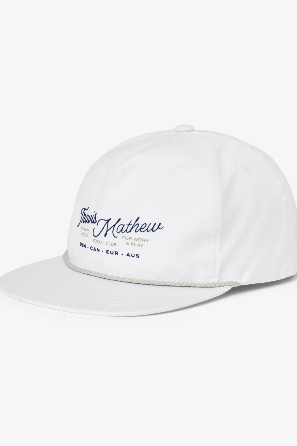 The GATE CRASHER HAT walks in first and explains itself later. Tech Chino construction, a raised flocked graphic, and a rope brim that sets the tone before you say a word.
