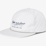 The GATE CRASHER HAT walks in first and explains itself later. Tech Chino construction, a raised flocked graphic, and a rope brim that sets the tone before you say a word.